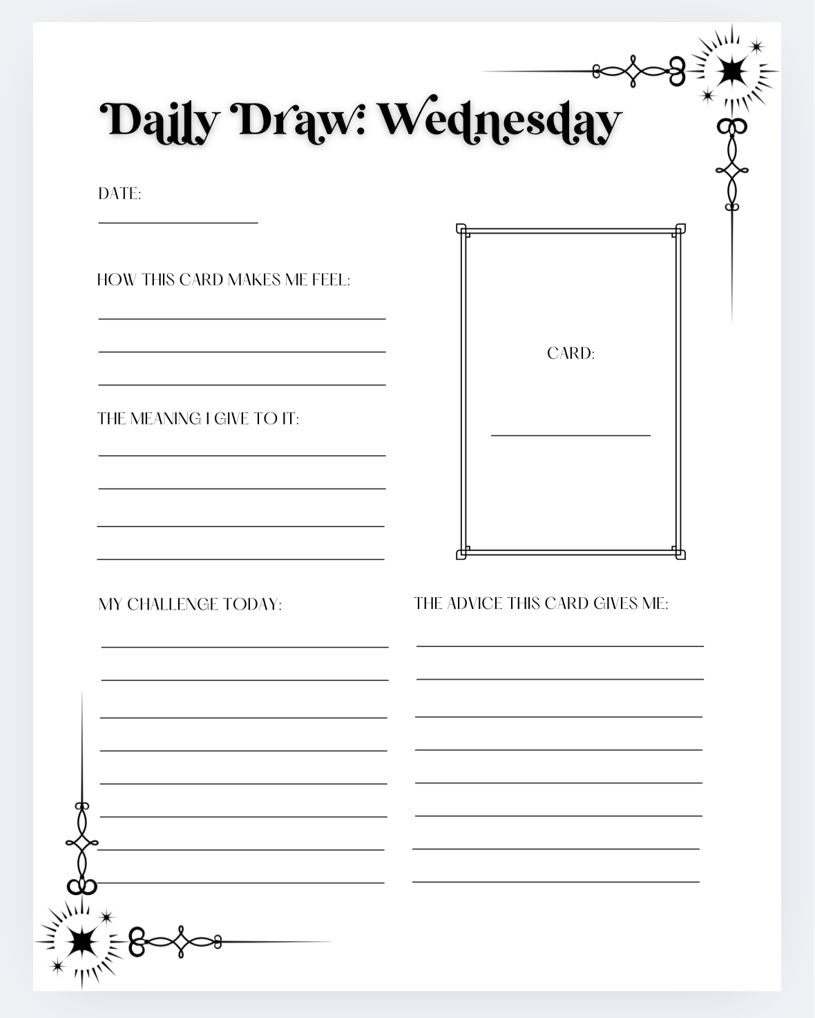 š“Tarot Journalš“ā¢TEMPLATE⢠- Witch by Weekend
