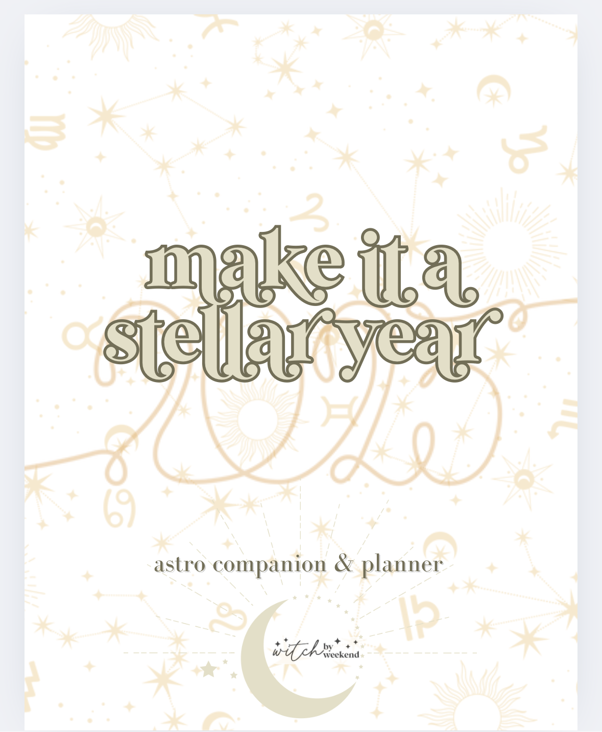 🌙 Make it a Stellar Year💫 Astro Companion & Planner for 2025 •TEMPLATE• - Witch by Weekend