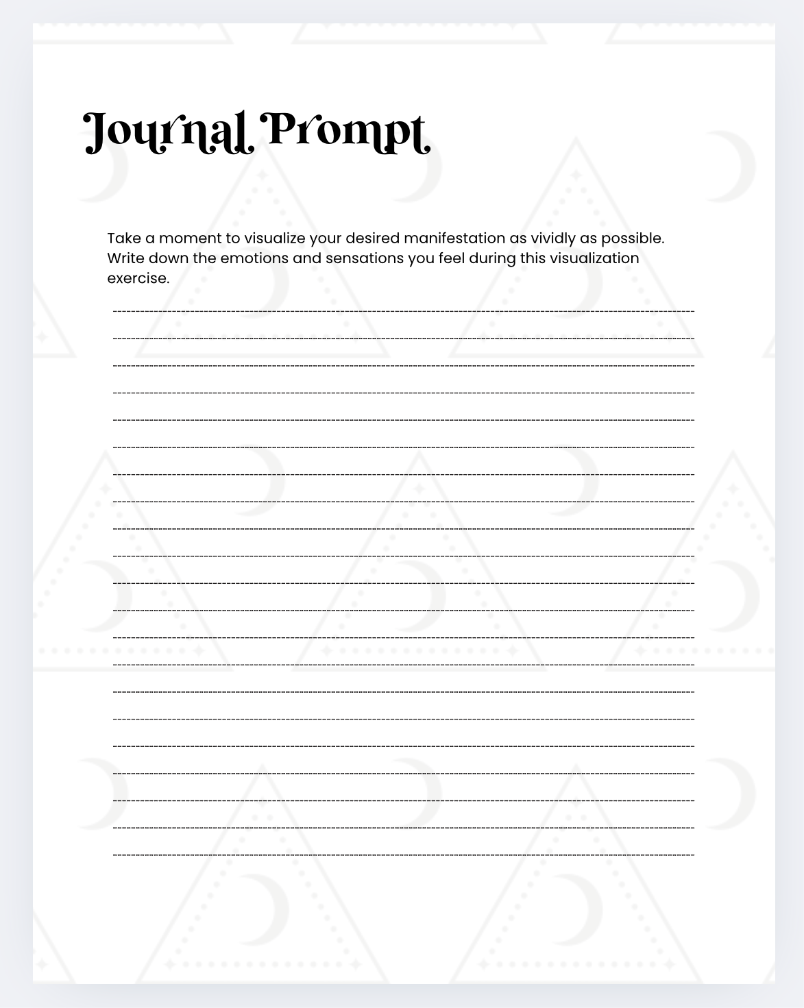 ✨Manifest It✨ Journal •TEMPLATE• - Witch by Weekend