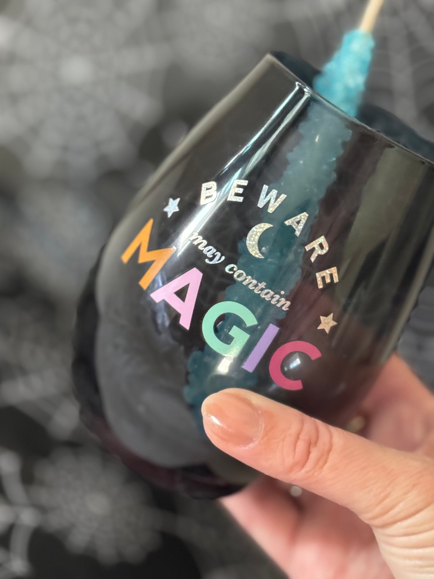 Slant Stemless Wine Glasses - Witch by Weekend