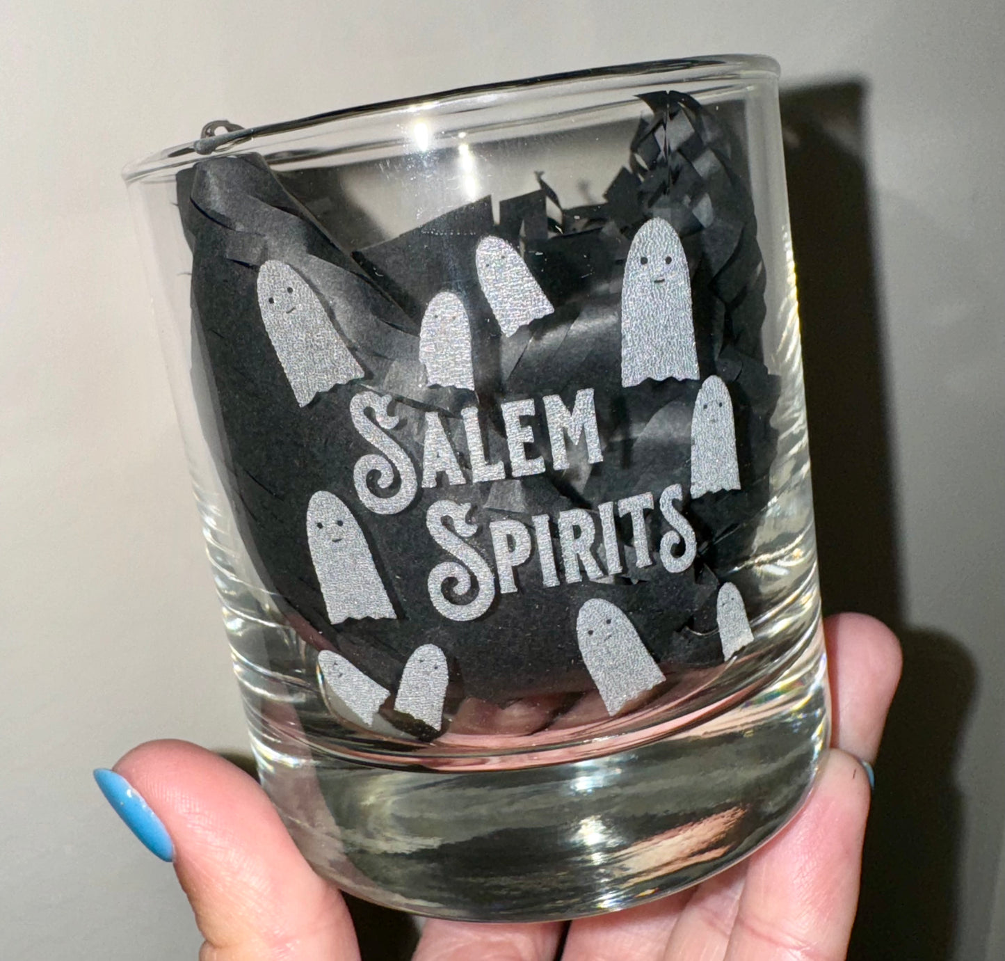 Keep Salem Odd Etched Rocks Glass - Salem Spirits - Witch by Weekend