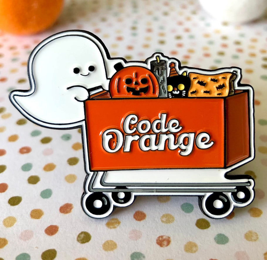 Code Orange Pin | Spooky Shake Studios Cute Halloween Enamel Pin - Witch by Weekend