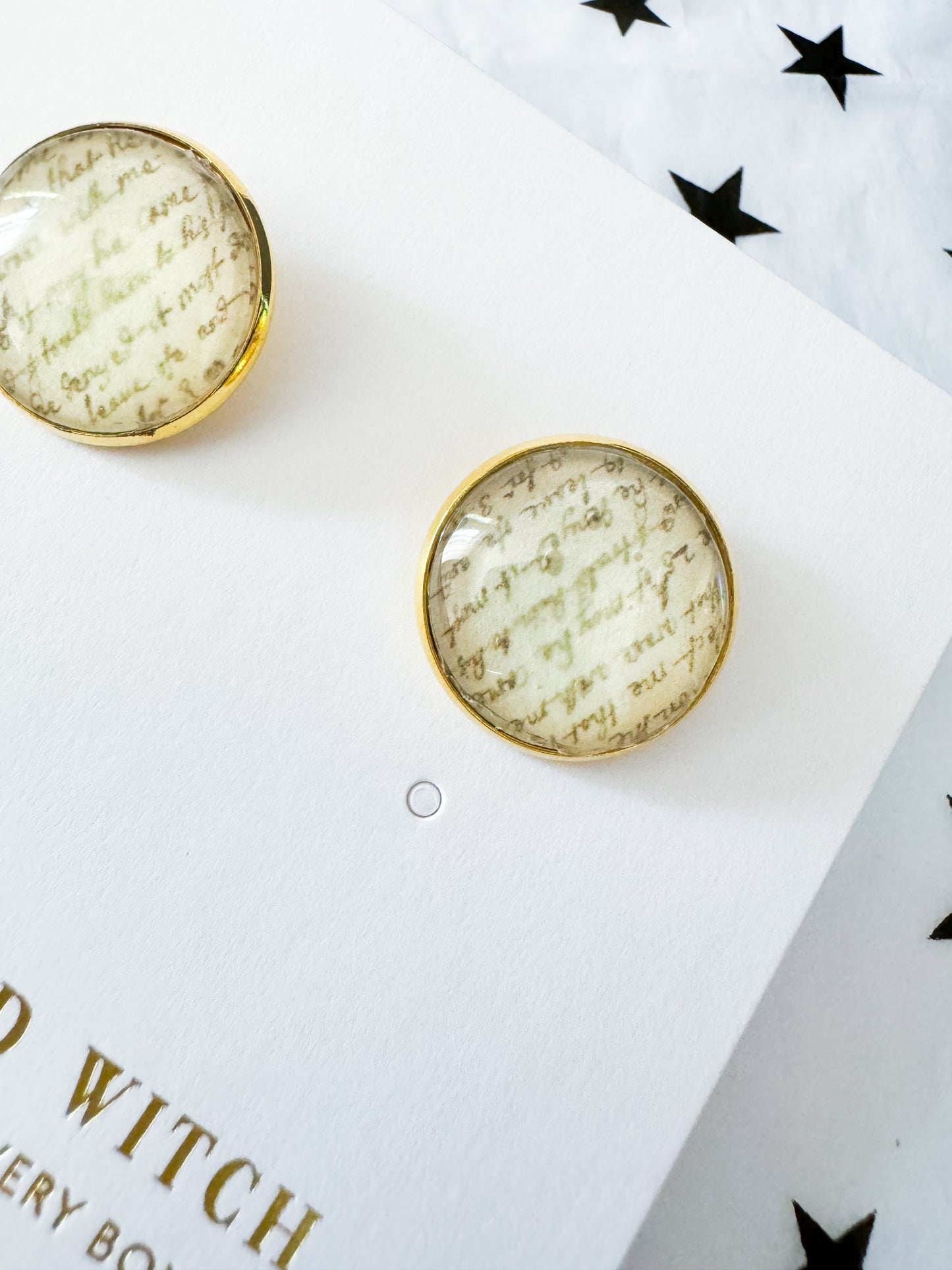 The Gilded Witch •Testimony• Cameo Earrings  - Gold