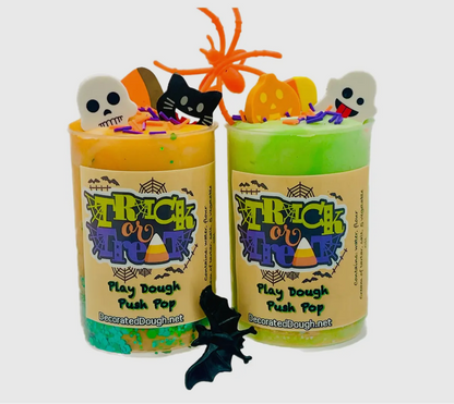 Decorated Dough Halloween Play Dough Pop