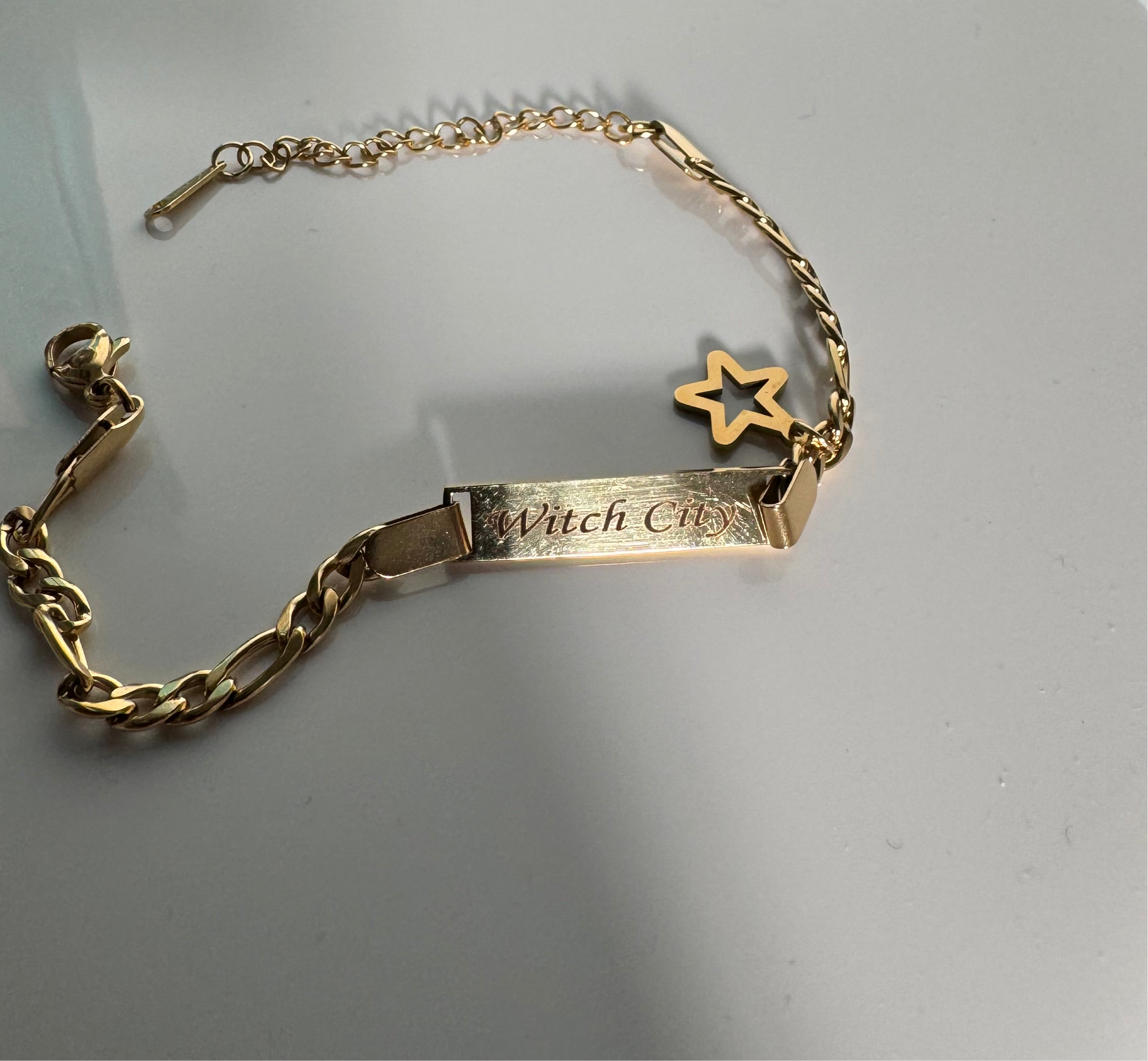 Baubles Baubles — Witch City ID Bracelet (Gold Tone) - Witch by Weekend 