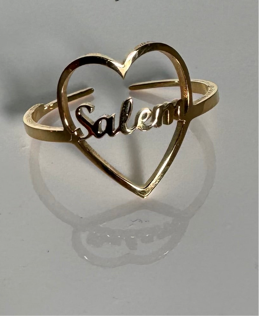 Baubles Baubles — Dainty Salem Heart (Gold Tone) - Witch by Weekend 