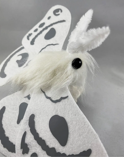 Bats in the Belfry Crafts Duskwings Moth Plush - white