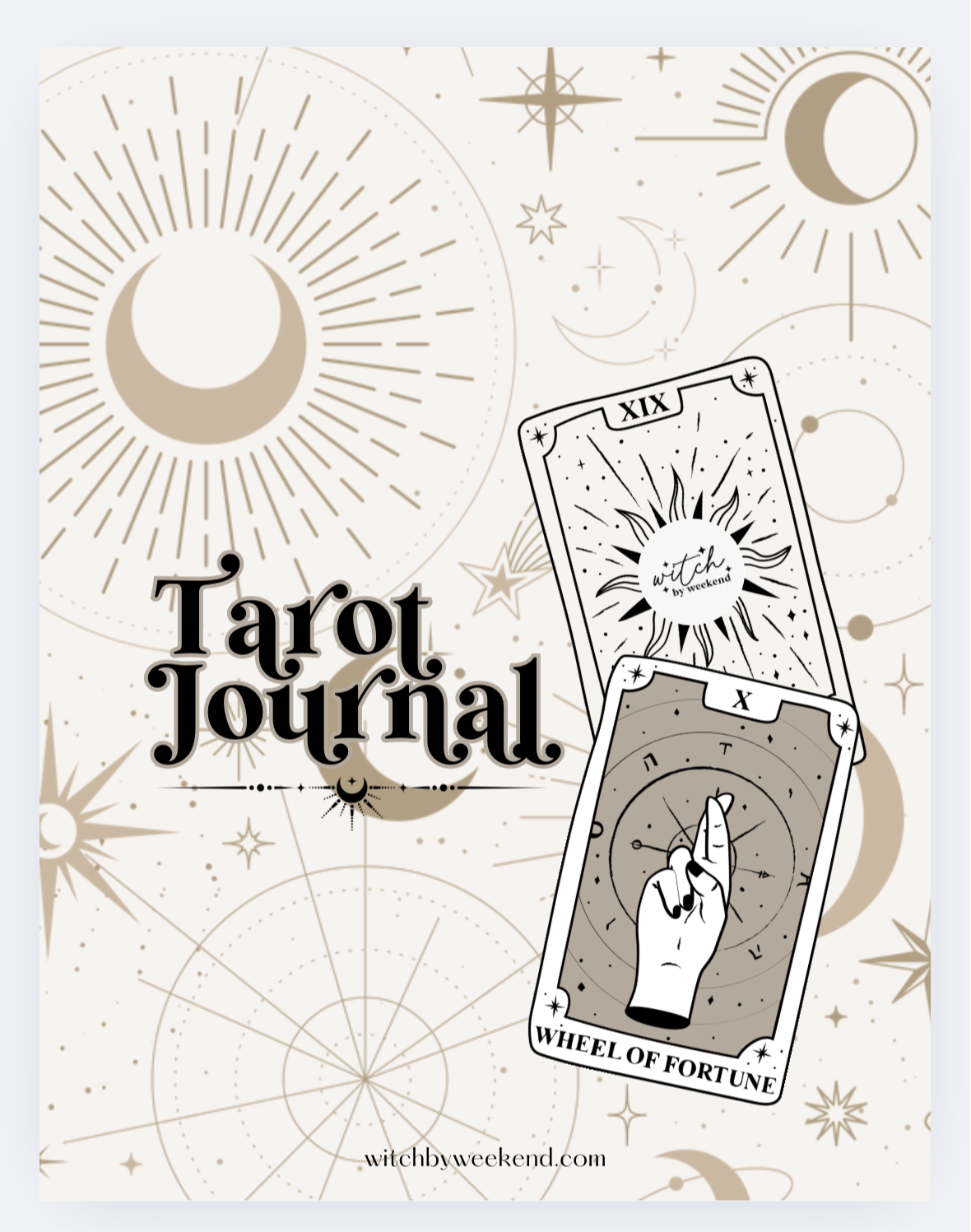 Tarot Journal Layout 🎴Tarot Journal🎴•TEMPLATE• – Witch by Weekend