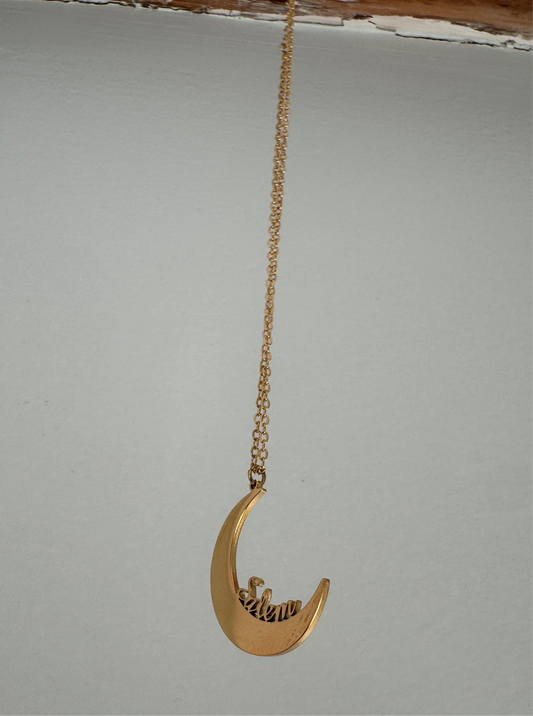 Baubles Baubles – Dainty Crescent Moon Necklace (Gold) - Witch by Weekend 