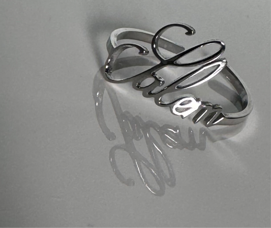Baubles Baubles — Salem Script Silver Ring - Witch by Weekend 