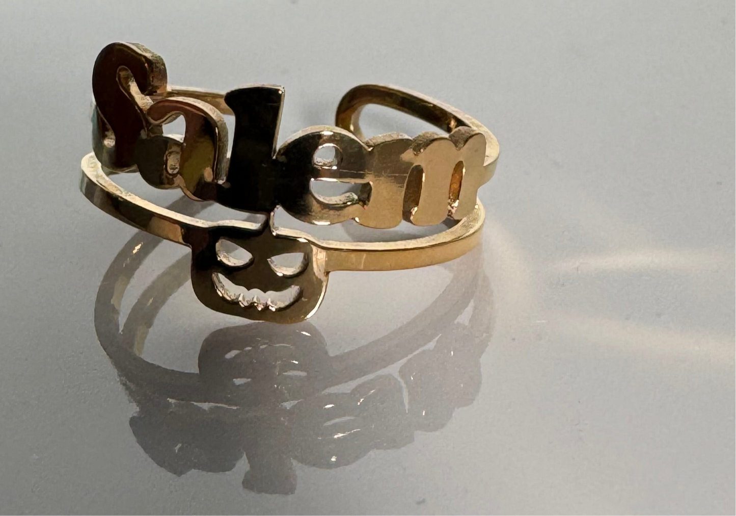 Baubles Baubles — Salem Happy Jack-O-Ring (Gold Tone) - Witch by Weekend 