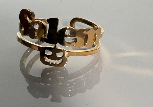 Baubles Baubles — Salem Happy Jack-O-Ring (Gold Tone) - Witch by Weekend 