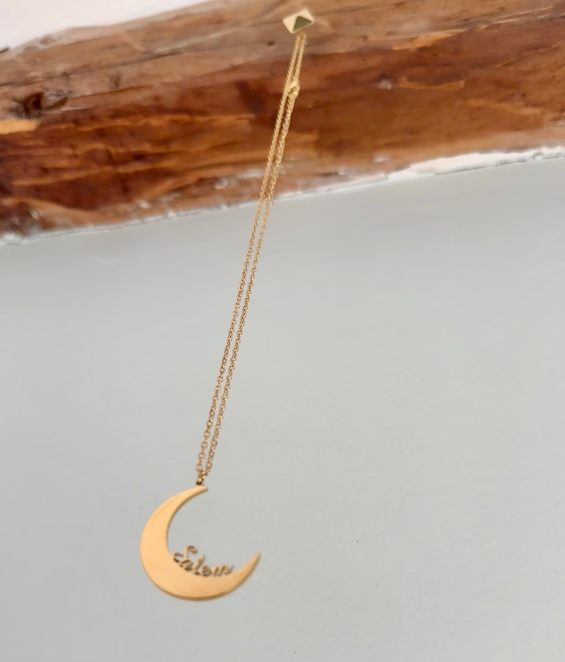 Baubles Baubles – Dainty Crescent Moon Necklace (Gold) - Witch by Weekend 