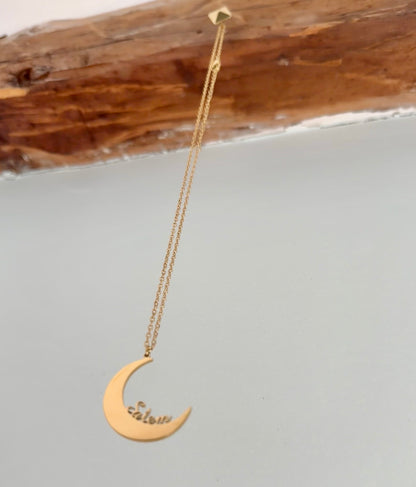 Baubles Baubles – Dainty Crescent Moon Necklace (Gold) - Witch by Weekend 