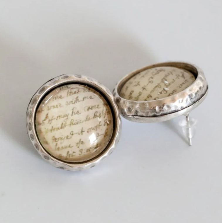 Witch City Testimony Earrings - Antique Silver