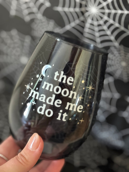 Slant Stemless Wine Glasses - Witch by Weekend 