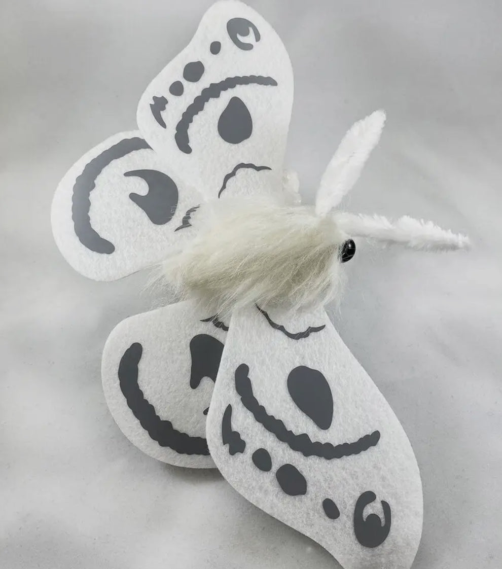 Bats in the Belfry Crafts Duskwings Moth Plush - white