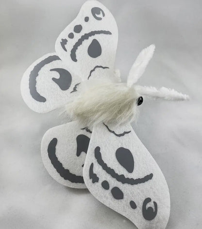 Bats in the Belfry Crafts Duskwings Moth Plush - white