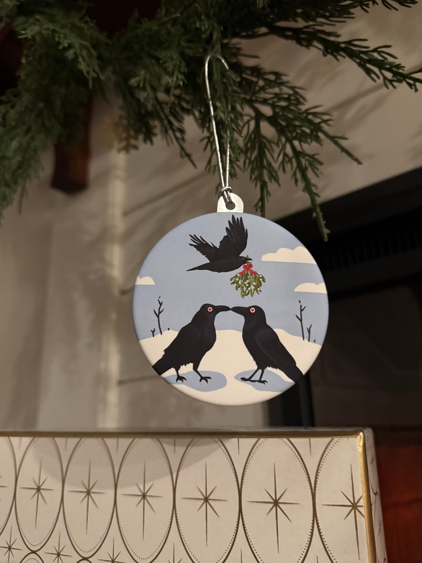 BoyPilot Goods of Maine - Mistletoe Crows Ornament