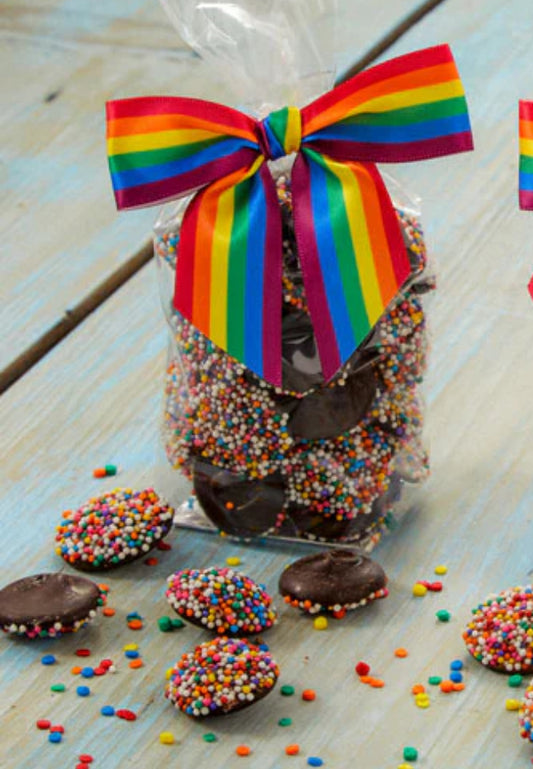 Harbor Sweets Rainbow Dark Chocolate Nonpareils - 6 oz.