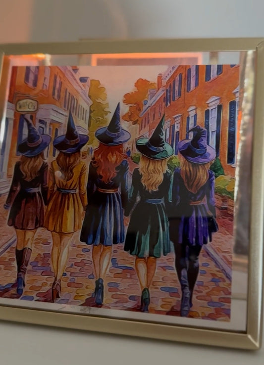 Salem Sisterhood 5x5 framed (gold)
