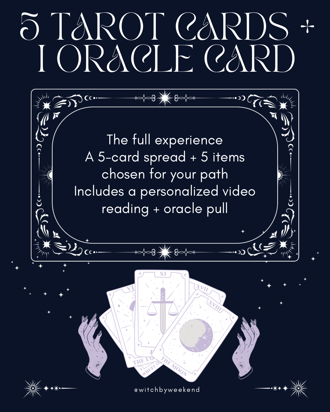 Shop Your Spread - 5 Tarot Cards ✨ ✨ ✨ ✨ ✨ - Witch by Weekend 