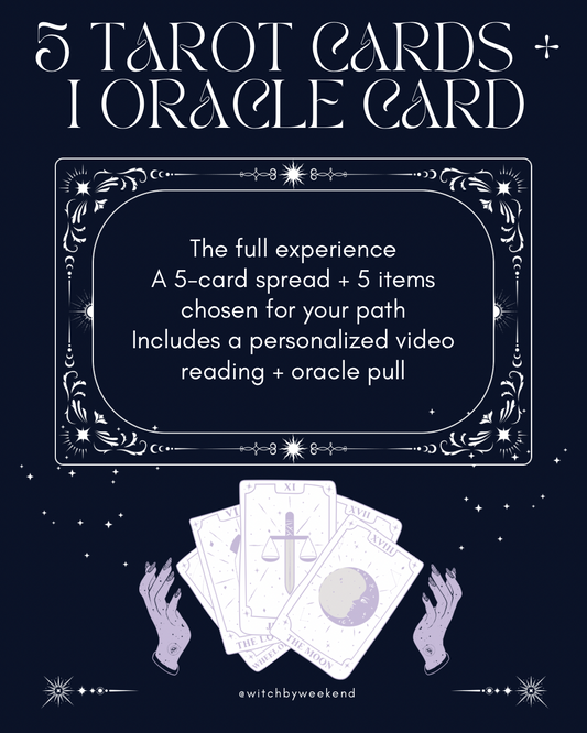 Shop Your Spread - 5 Tarot Cards ✨ ✨ ✨ ✨ ✨ - Witch by Weekend 